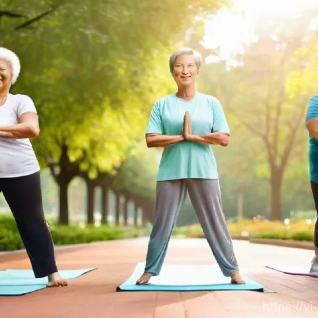 보건학과 보건 교육 - **Prompt:** A diverse group of healthy individuals, ranging from young adults to seniors, are engage...