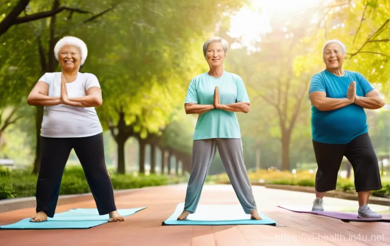 보건학과 보건 교육 - **Prompt:** A diverse group of healthy individuals, ranging from young adults to seniors, are engage...