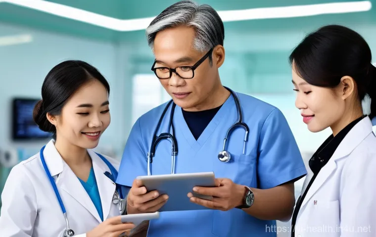 보건학과 국영병원 vs 사립병원 - **Prompt:** "A serene and modern private hospital reception area in Vietnam. A well-dressed Vietname...